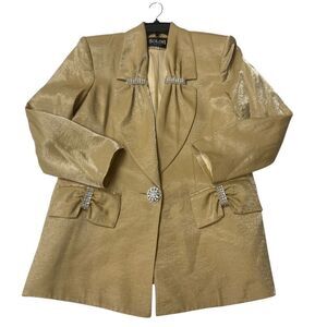 Vintage Rhinestone Bling Detail Blazer